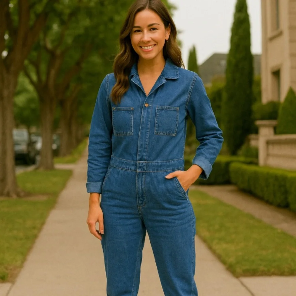 Lee Union-Alls Denim Jumpsuit Women’s M - Picture 1 of 11